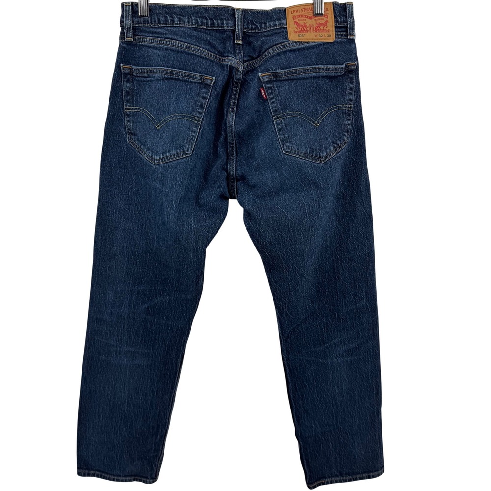 Levi's‎ 505 Regular Fit Jeans Mens 32x30 Dark Wash Straight Leg Denim